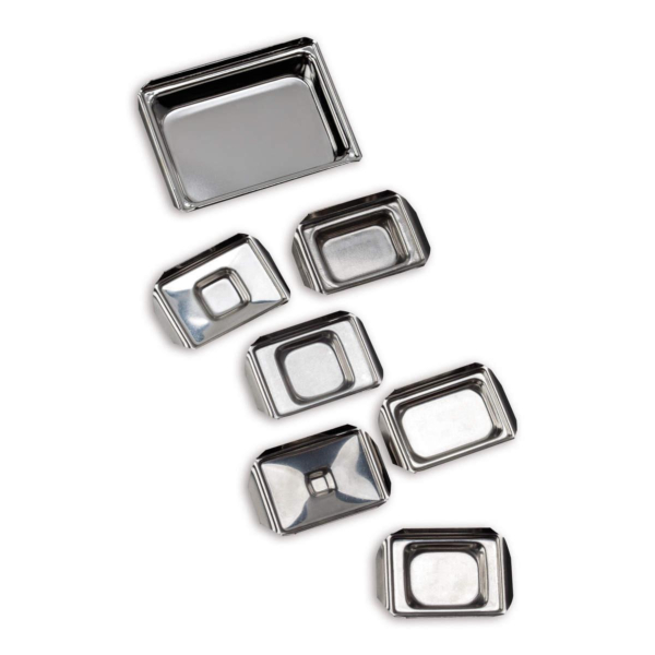 MOLDES PARA CASSETTES ACERO INOX. 7X7X6 MM. Caja 12 Undes.