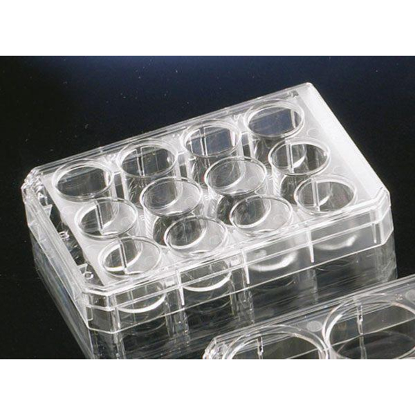 PLACAS MICROTITER 12 POCILLOS ESTERIL CON TAPA Caja 75 Undes."NUNC