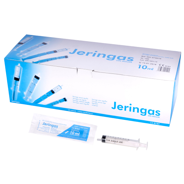 JERINGAS LUER 10 ML. (3 PIEZAS) Caja 100 Undes. "MONLAB