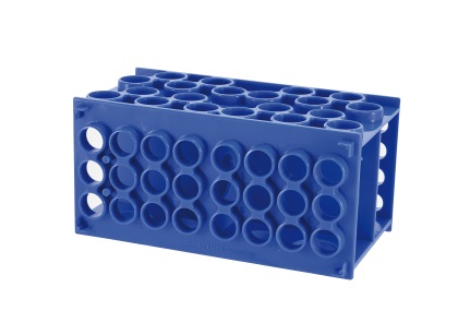 GRADILLA MULTIPLE PARA 4x50ml / 12x15ml / 32x1,5ml Y 32x0,5 ml. AZUL